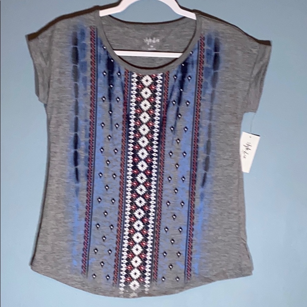 Style & Co Americana Graphic T-Shirt Petite